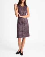 LAURA Sleeveless Sheath Dress in Lightweight Tweed