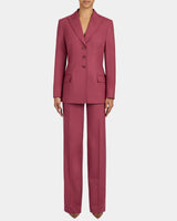 FREYA Three Button Jacket in Stretch Wool