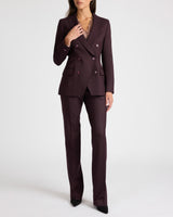 PACO Double-Breasted Six-Button Jacket in Wool Stretch.