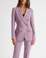 PACO Double-Breasted Six-Button Jacket in Wool Stretch.
