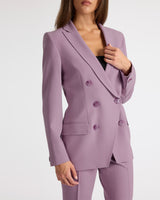 PACO Double-Breasted Six-Button Jacket in Wool Stretch.