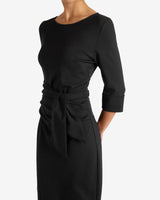 TRINITY Midi Sheath Dress in Viscose Blend Stretch Punto Milano