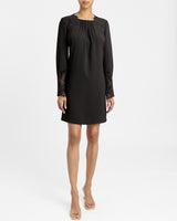 NOELLA Shift Dress with Lace Detail in Soft Crepe