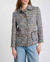 TARA Collared Jacket in Cotton Blend Tweed