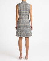 VICTORIA Sleeveless Tweed Shift Dress