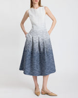 KEELY Sleeveless Midi Dress in Modern Ombre Tweed