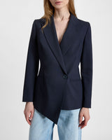 MARA Asymmetrical Blazer in Virgin Wool Stretch