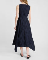 PALMA Sleeveless Midi Dress in Abstract Jacquard