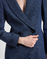 ROWAN Double Breasted Blazer in Modern Donegal Fabric