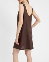 JACLYN Sleeveless Shift Linen Dress