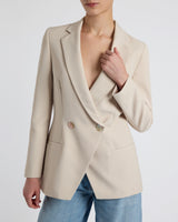 ROWAN Double Breasted Blazer in Soft Stretch Crepe