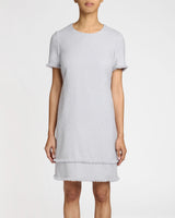 MELANIA Short Sleeve Shift Dress in Soft Boucle