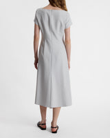 ORBA Short Sleeve Midi Dress in Soft Stretch Crepe