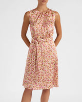 DALBY Sleeveless A-line Dress in Floral Silk Blend