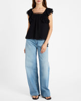 CHASS Ruffle Blouse in Silk Georgette