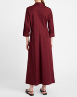 MILEY Midi Shirt Dress in Cotton Stretch