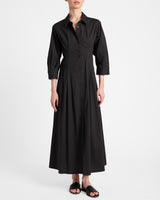 MILEY Midi Shirt Dress in Cotton Stretch