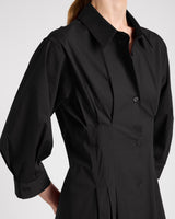 MILEY Midi Shirt Dress in Cotton Stretch