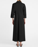 MILEY Midi Shirt Dress in Cotton Stretch