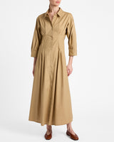 MILEY Midi Shirt Dress in Cotton Stretch