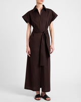 NISA Cap Sleeve Poplin Shirt Dress