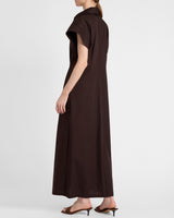 NISA Cap Sleeve Poplin Shirt Dress