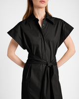 NISA Cap Sleeve Poplin Shirt Dress