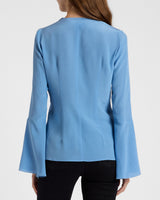 SYDNEY Silk Long Sleeve Ruffle Blouse