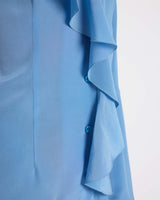 SYDNEY Silk Long Sleeve Ruffle Blouse