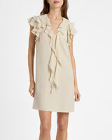 DENISE Silk Ruffle Shift Dress