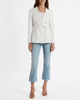 CARYN Double-Breasted Blazer in Cotton Stretch