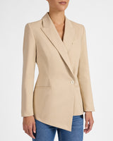 MARA Asymmetrical Blazer in Cotton Stretch