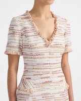 ADELLE Midi A-Line Dress in Modern Tweed