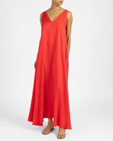 LUCINDA Relaxed Maxi Dress In Fluid Satin