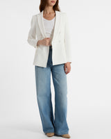 CARYN Double-Breasted Blazer in Cotton Stretch