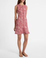 CURONA Sleeveless Sheath Dress in Modern Tweed