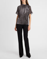 ATHENA Blouse with Short Flutter-Sleeves