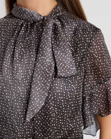 ATHENA Blouse with Short Flutter-Sleeves
