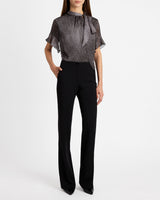 ATHENA Blouse with Short Flutter-Sleeves