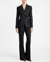 BETH Flared Pant in Tonal Mini Check Wool