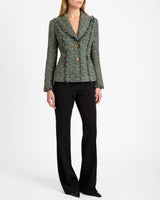 TRISH Tweed Jacket with Fringe Detail