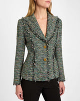 TRISH Tweed Jacket with Fringe Detail
