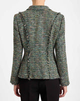 TRISH Tweed Jacket with Fringe Detail