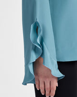 ANNA Silk Ruffle Cuff Blouse