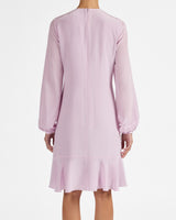 DRAKE Long Sleeve Silk Dress