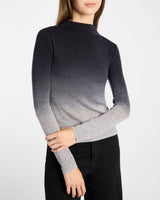 COLETTA Long Sleeve Mock Neck Ombre Merino Wool Sweater