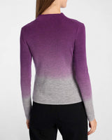 COLETTA Long Sleeve Mock Neck Ombre Merino Wool Sweater