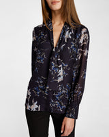 FRANCIS Long Sleeve Blouse in Floral Print Georgette