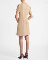 SEILA A-Line Knee-Length Dress in Fluid Crepe
