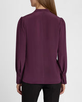 FRANCIS Tie Neck Blouse in Silk Crepe de Chine
